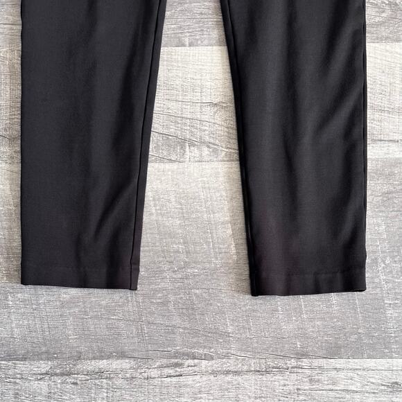 Ann Taylor Side Zip Knit Ankle Pant Womens 12 (34.5X27) High Rise Black Stretch - Picture 3 of 9